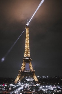 Lighted Eifel Tower, Paris
